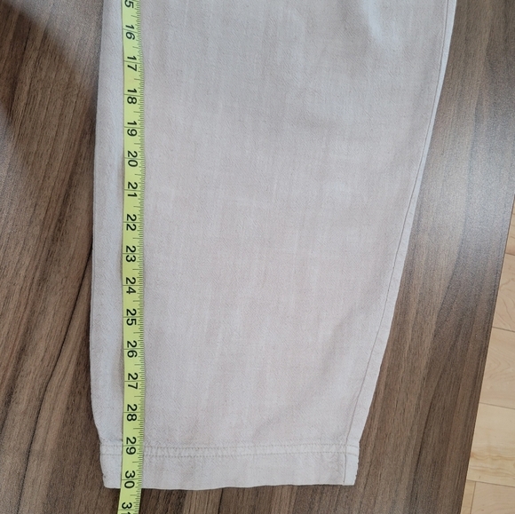 NWOT Free People  Beige Wide Leg High Rise Pleat Trousers Pants Size 10 - Picture 6 of 12